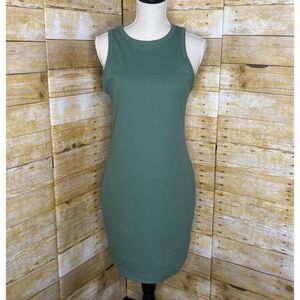 A NEW DAY STRETCH CASUAL RIBBED EVERYDAY WEAR BODY HUGGING LAYERING TANK DRESS